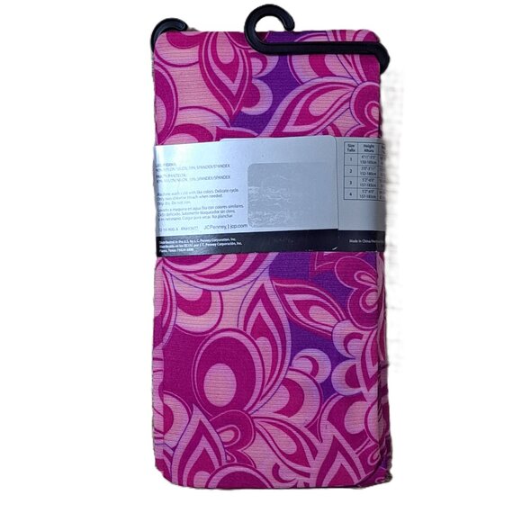 Worthington Women's Control Top Thighs Pink , Purple, Multi Floral Hippie Sz 1 - Picture 2 of 6